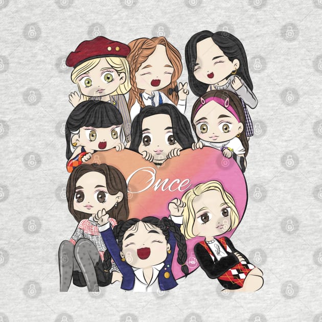 CHIBI TWICE showing his love for ONCE by MBSdesing 